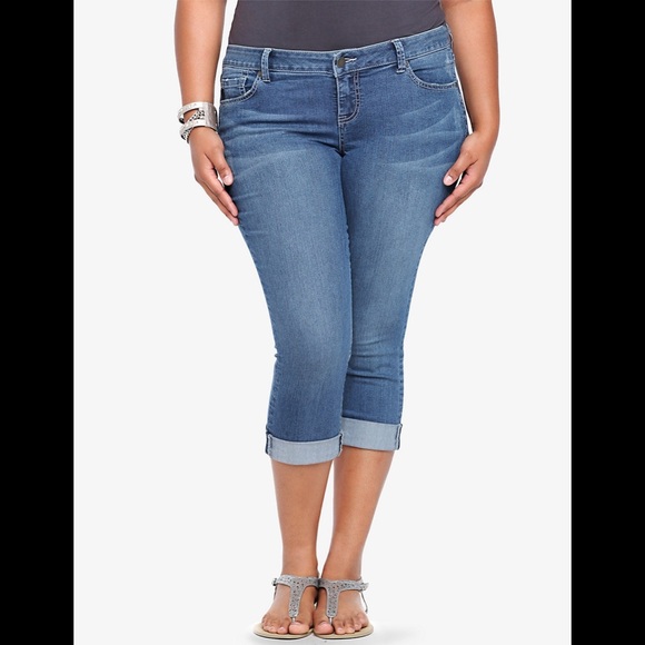 torrid Denim - TORRID Cropped Skinny Jean - Medium Wash